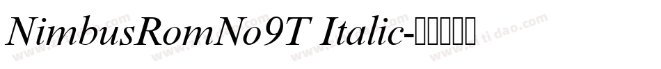 NimbusRomNo9T Italic字体转换
